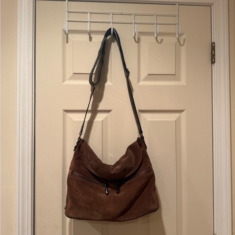 Elizabeth and James Leather Trim Bag size 14x11
